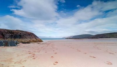 Beach with pink sand named most beautiful in UK but it's not easy to get to