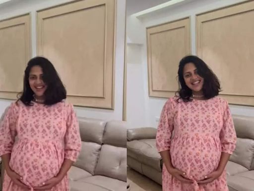Amala Paul swirls into the 9th month while dancing to 'Omana Poove' with her baby bump, Netizens feel nostalgic - WATCH | Malayalam Movie News - Times of India