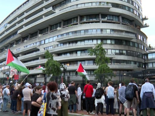 Pro-Palestine protest breaks out against Israeli Prime Minister’s visit to DC