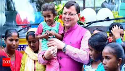 Uttarakhand CM Dhami inaugurates Mukhyamantri Vidyarthi Kalyan Yojana for children of construction workers | India News - Times of India