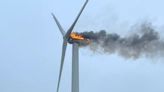 Wind turbine bursts into flames