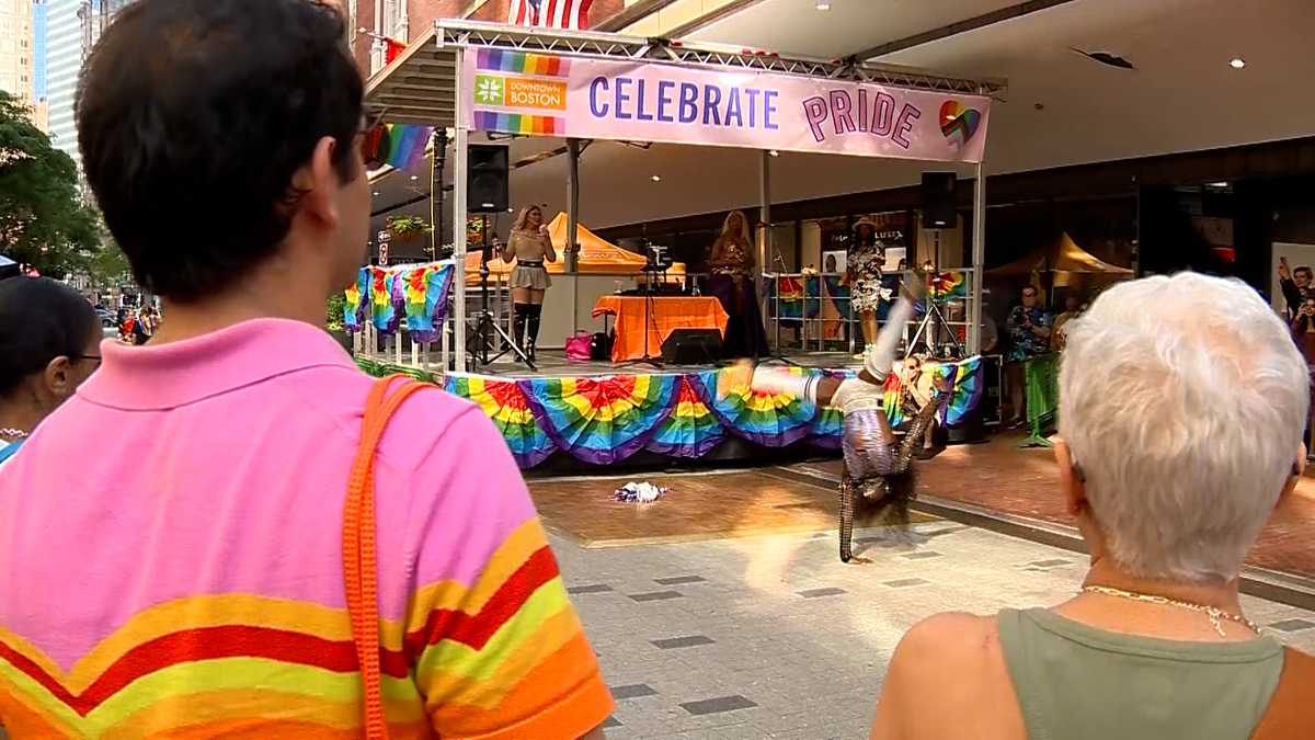 Block party in Boston's Downtown Crossing kicks off Pride Month