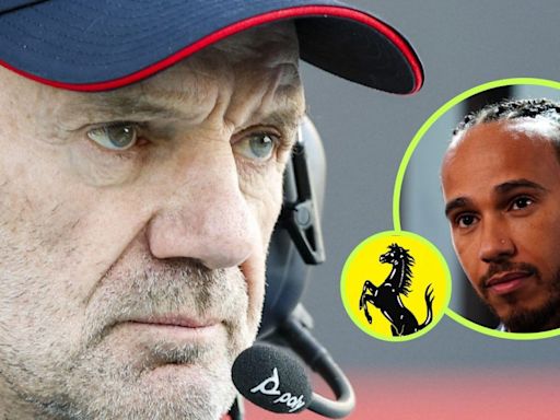 Adrian Newey responds to Lewis Hamilton Ferrari wish in critical F1 future update