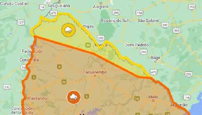 Alertas naranja y amarilla de Inumet por tormentas fuertes afectan a más localidades, mirá cuáles son