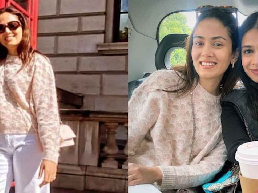 Mira Rajput nails the London holiday vibe in sweater, wide-legged pants & sporty sneakers