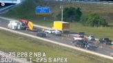 Crash involving Denny’s sign causes delays I-75