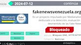 Bloqueado el sitio web del Observatorio Venezolano de Fake News