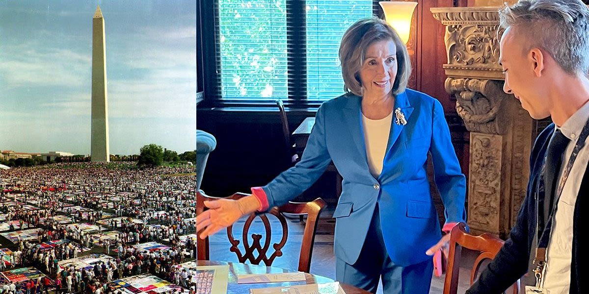 Nancy Pelosi emotionally reflects on LGBTQ+ community at Library of Congress AIDS Quilt exhibit (exclusive)