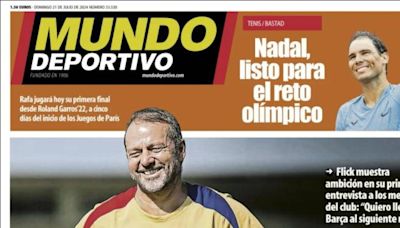 Hansi Flick y los Juegos Olímpicos, protagonistas de las portadas deportivas de hoy