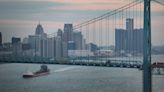 Worker rescued after fall off Ambassador Bridge; search suspended for man in Lake Erie