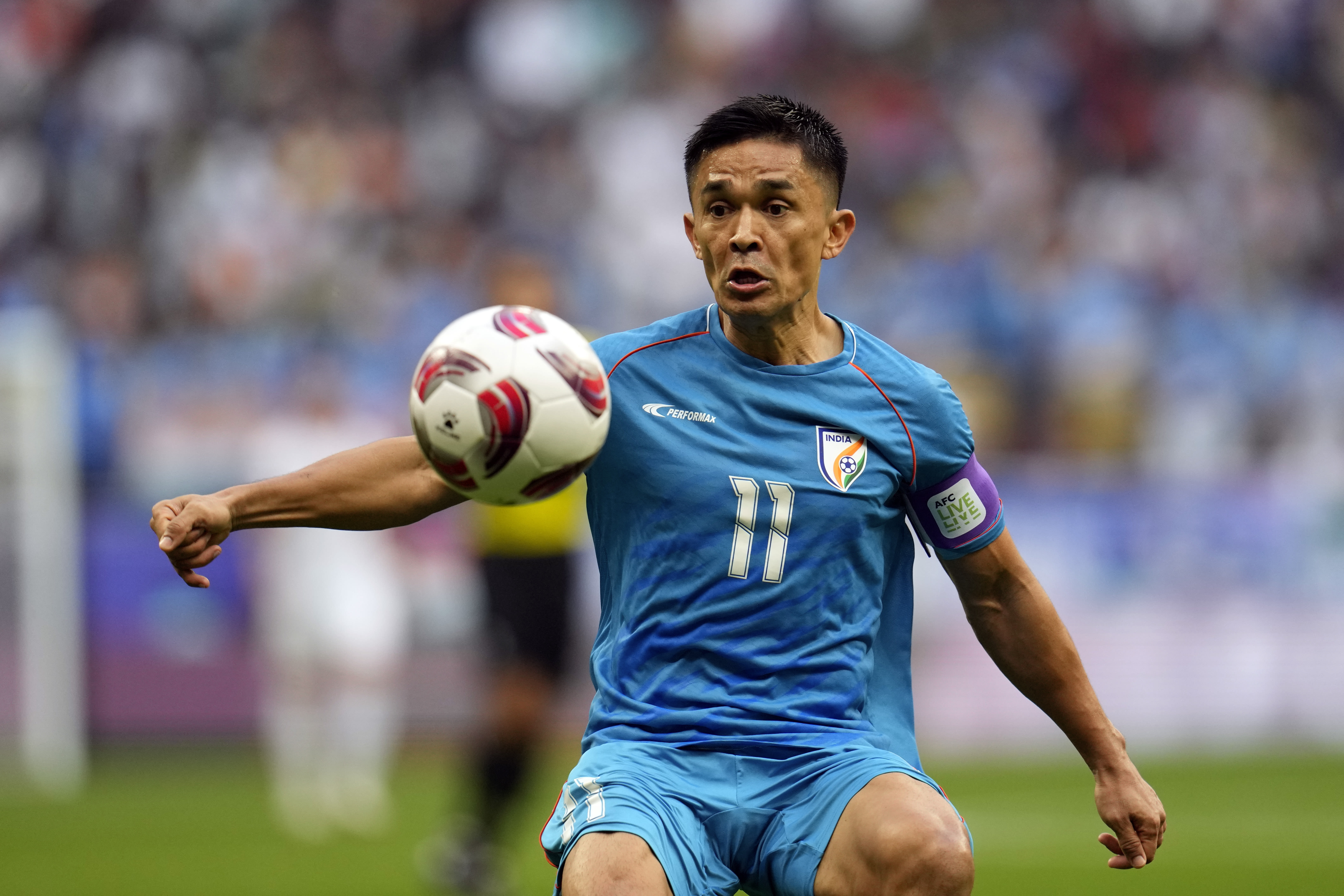 Elite scoring company: Ronaldo, Messi and soon to retire Indian legend Sunil Chhetri