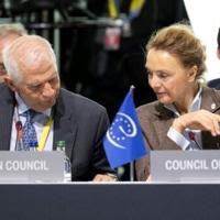 Outgoing Council of Europe secretary general Marija Pejcinovic Buric, right, has warned that the rise of far-right parties could lead to a "wild state" in Europe