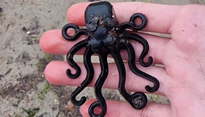 Boy finds rare Lego octopus on Cornwall beach after 1997 spill