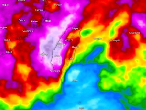 全台「一片紫白」大雨橫掃！連6天下雨 這2區雨最猛