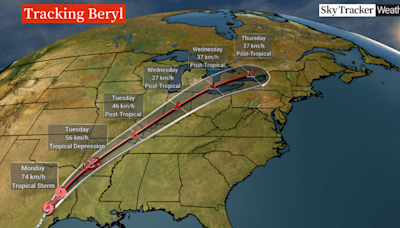 Remnants of Hurricane Beryl expected to hit Canada this week, flooding possible | Globalnews.ca