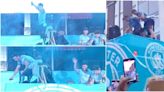 Jack Grealish comes close to falling off Man City’s title parade bus TWICE as things turned wild