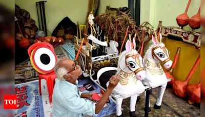 Three Generations Crafting the Iconic Ramlila Effigies in Prayagraj | Prayagraj News - Times of India