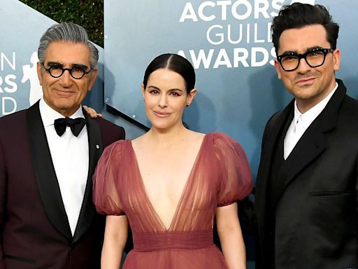 “Schitt's Creek” Alum Emily Hampshire Predicts Eugene and Dan Levy Will Be 'Best Emmys Hosts' Ever (Exclusive)