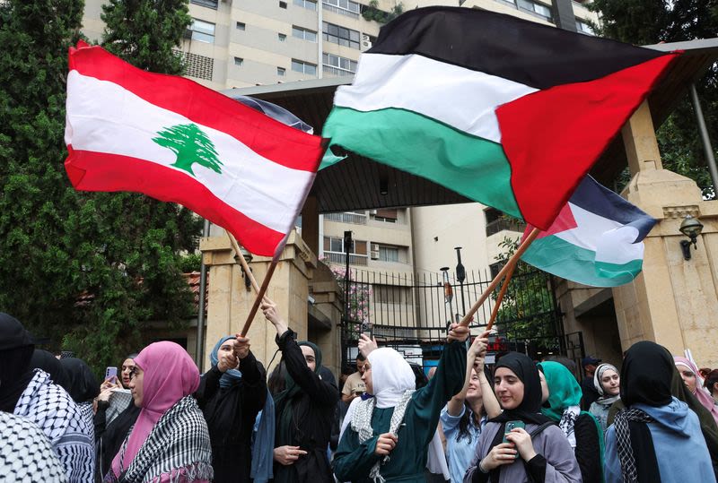 Lebanese students stage rare university protest against Israel