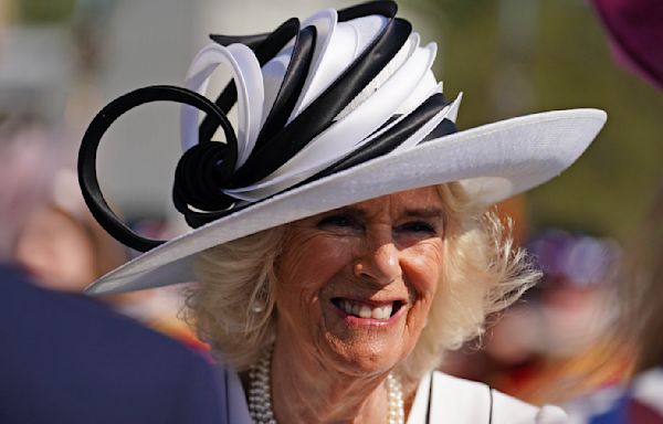 Queen Camilla Opts for Black-and-white Dressing for First 2024 Buckingham Palace Garden Party With King Charles