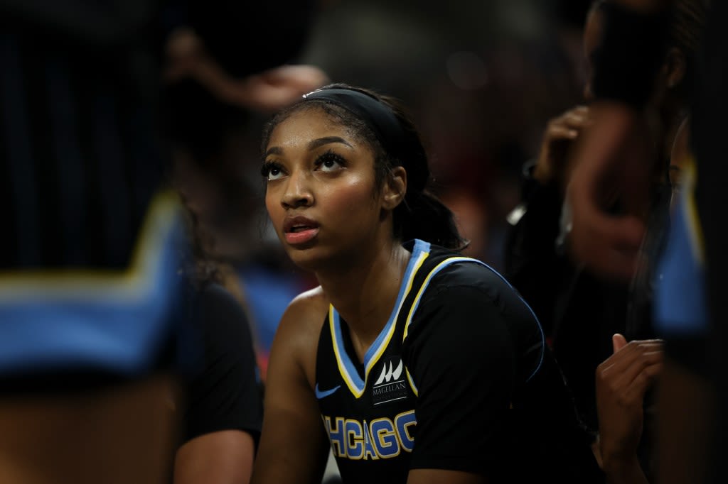 Angel Reese ties WNBA single-season double-double record, but Chicago Sky lose to Las Vegas Aces 95-83