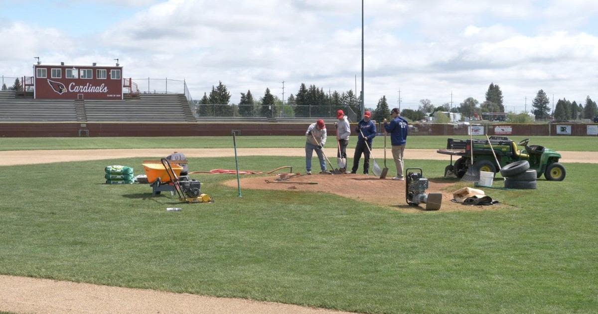 Spokane Indians renovate Medical Lake High School baseball field through Community Fields Project