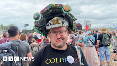 Chris Martin spotting Coldplay hat at Glastonbury 'mind-blowing'