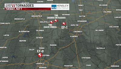 Indiana tornado confirmations from Tuesday