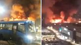 Moscow fire: One person dead in huge blaze at shopping centre