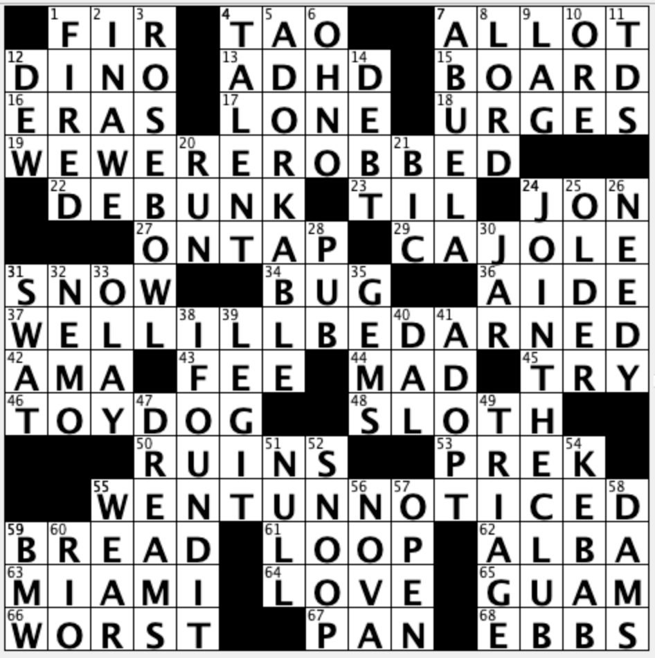 Off the Grid: Sally breaks down USA TODAY's daily crossword puzzle, In the Weeds