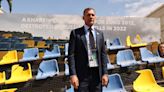 Stand from Destroyed Kharkiv stadium displayed to mark Ukraine's EURO 2024 appearance