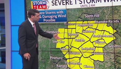 Central NC severe thunderstorm watch extended, more counties added