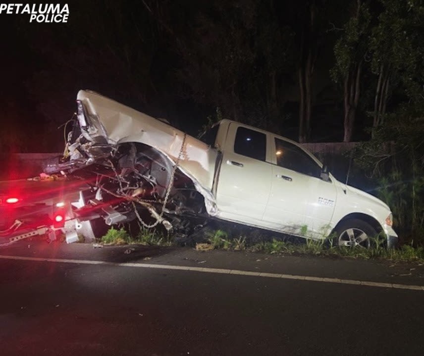 IMAGES: Man arrested for DUI after gnarly Petaluma crash