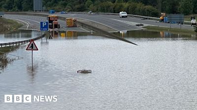 Enough water to fill two Olympic swimming pools pumped from A421