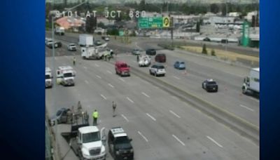 Injury crash in San Jose blocks lanes of I-880 at U.S. Hwy 101 in both directions