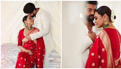 Sonakshi Sinha and Zaheer Iqbal shower each other with kisses in new wedding reception photoshoot: Pics