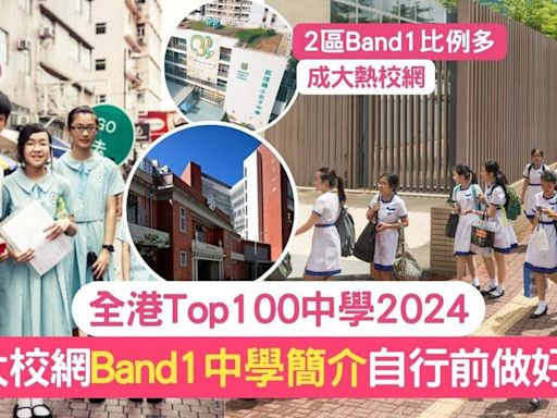 100間中學介紹2024 全港TOP100中學列表 附17大校網Band1中學介紹