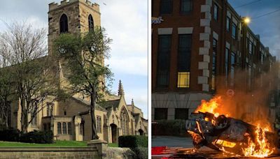 'Act of sacrilege' - Outrage as rioting yobs smash gravestone to use as missiles