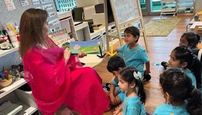 Nita Ambani reads Peppa Peg to Prithvi, Jeh Ali Khan and classmates. See pics