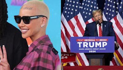 Amber Rose Roasted for Saying She's Voting for Donald Trump Because He Makes Her 'Feel Safe': 'This Just Broke My Brain'