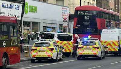 Horror as man is run over by bus and trapped underneath