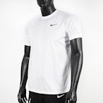 Nike Essential [NESSA586-100] 男 T恤 短袖 上衣 運動 休閒 抗UV 防曬 乾爽 白