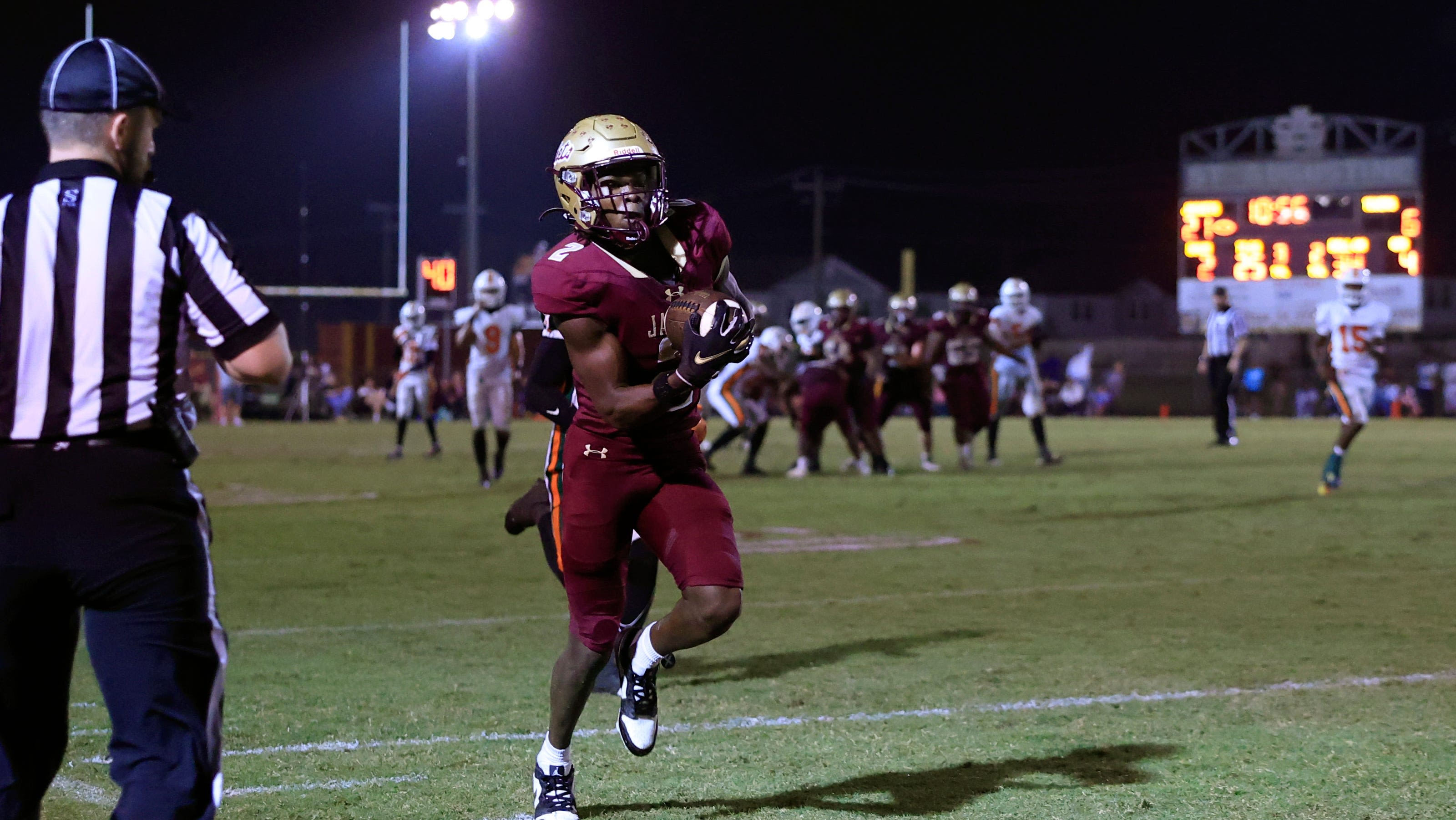 Super 11: St. Augustine's Carl Jenkins goes full speed ahead in Jackets' football chase