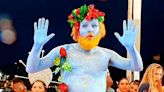 'Naked blue man' at Olympics opening ceremony sends message to angry fans
