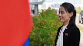 North Korea leader’s sister denies arms exchange with Russia, KCNA says