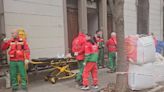 Derrumbe en Belgrano: colapsó una obra en construcción y hay una persona atrapada