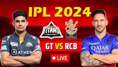 GT vs RCB Live Cricket Score and Updates, IPL 2024: Virat Kohli vs Faf du Plessis