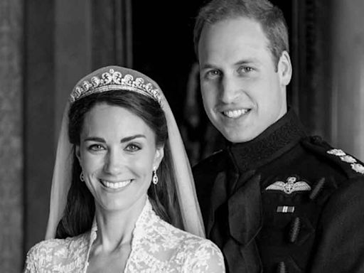 Kate Middleton y el príncipe William comparten foto inédita de boda en su 13 aniversario