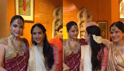 Radhika Merchant rocks Gujarati look at Graha Shanti Puja ahead of wedding with Anant Ambani