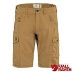 【Fjallraven 北極狐】男 Abisko Shorts 彈性耐磨登山健行短褲.多口袋工作_82833-232 蕎麥棕